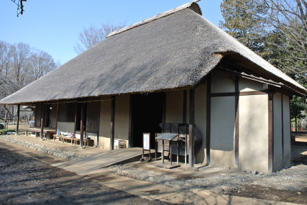 Thatched-roof house. Farmhouse of the Tsunashima Family.