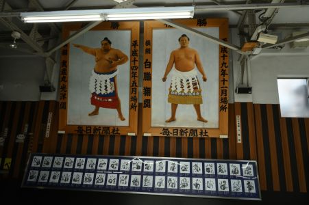 JR Ryogoku station has unique exhibition inside.